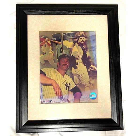 New York NY Yankees Thurman Munson #15 Vintage Collage Photo Framed Print - Picture 1 of 16